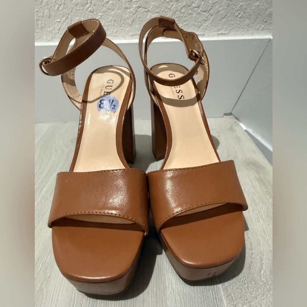 Guess Brown Platform Heels